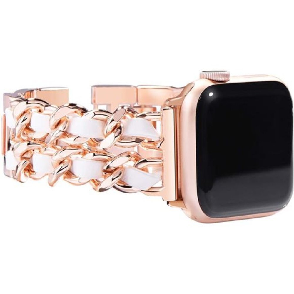 NEW Luxury Rose Gold/White Apple Watch Band